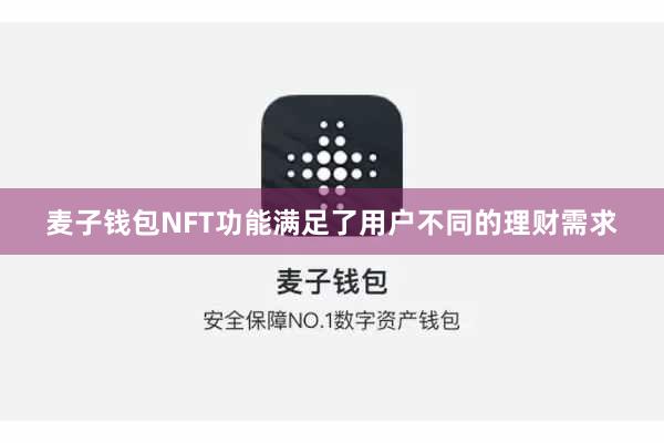 麦子钱包NFT功能满足了用户不同的理财需求