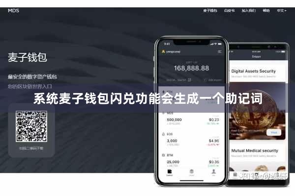 系统麦子钱包闪兑功能会生成一个助记词